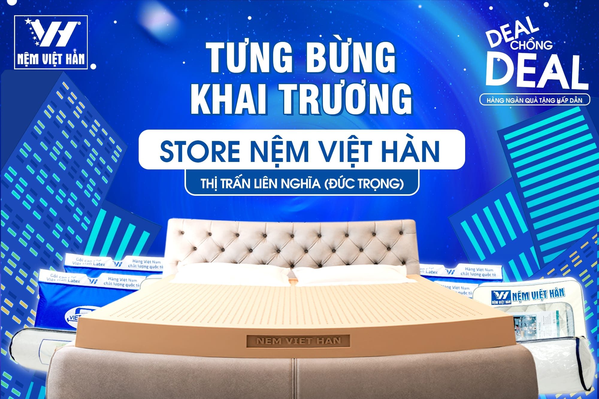 Read more about the article Thị Trấn Liên Nghĩa (Đức Trọng) Tưng Bừng Khai Trương Store Nệm Việt Hàn