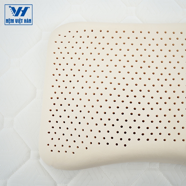 Gối Cao Su Thiên Nhiên Việt Hàn Lỗ Tròn