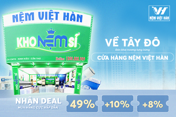 Read more about the article Về Tây Đô Đón Khai Trương Tưng Bừng Cửa Hàng Nệm Việt Hàn